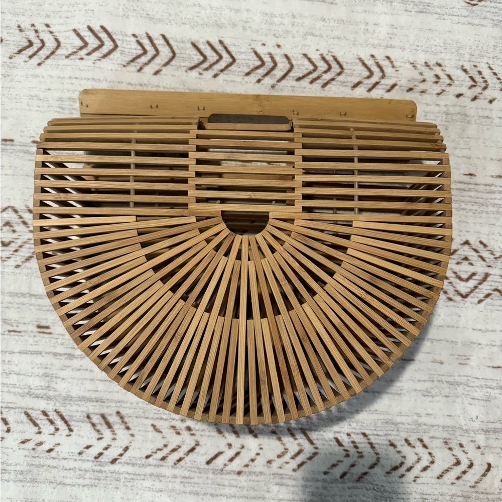 Bamboo Half-Moon Handbag
